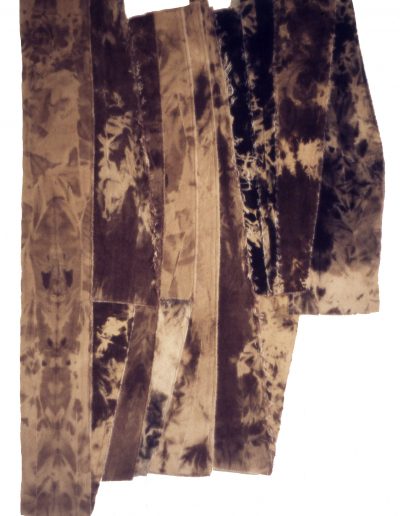 Nancy Tingey | 1999 | Woolshed Quilt 3 | cotton corduroy, reverse dyed, machine and hand stitched | 104x71cm